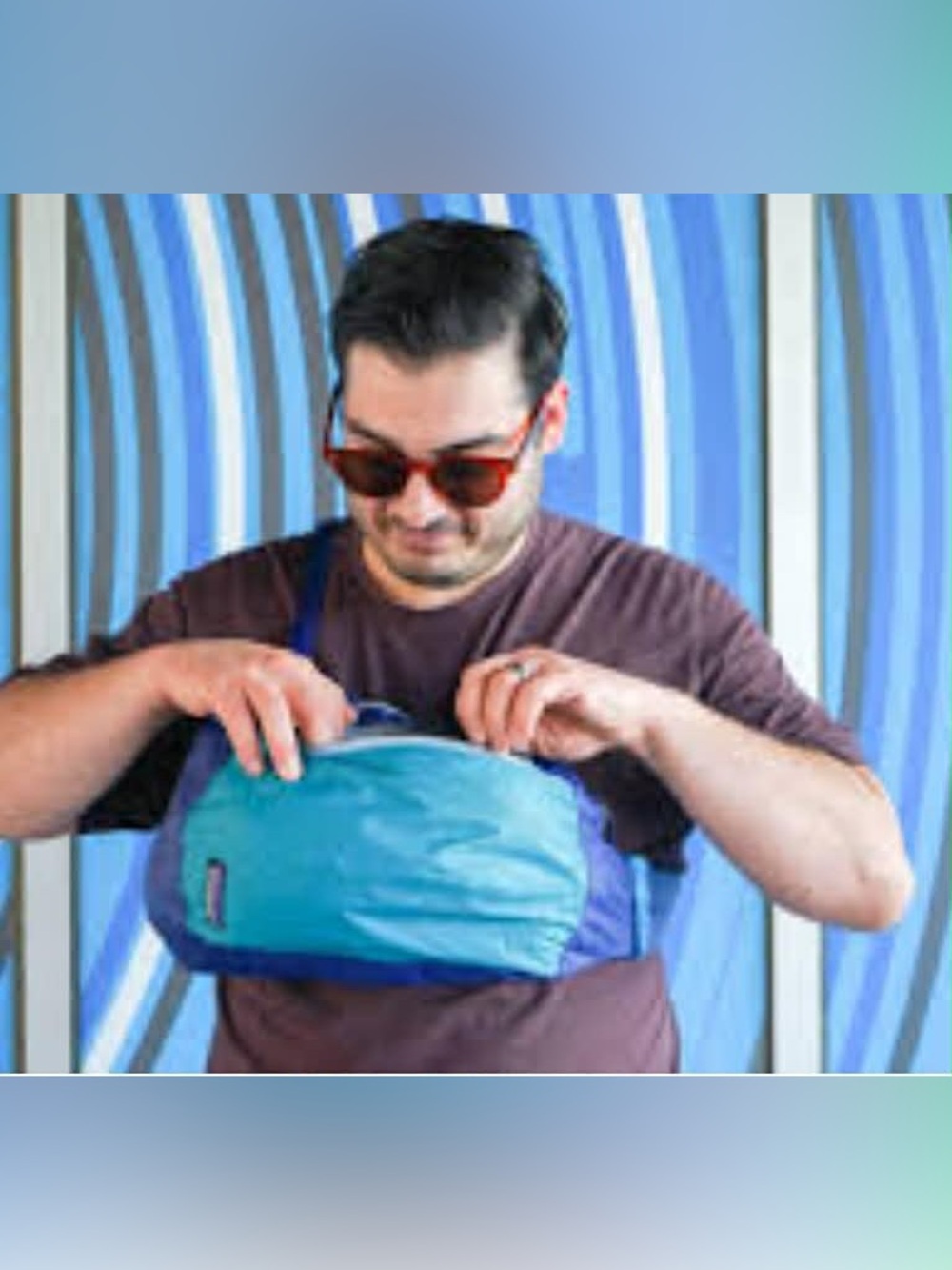 Patagonia Teal and Blue Waist Pack